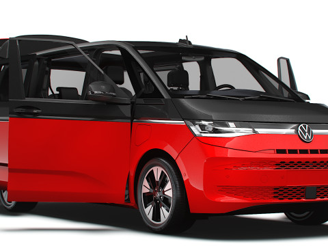 VW T7 Multivan Long HQ Interior 2025 3Dモデル