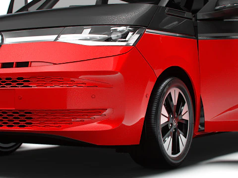 VW T7 Multivan Long HQ Interior 2025 3D Model