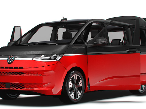 VW T7 Multivan Long HQ Interior 2025 3Dモデル