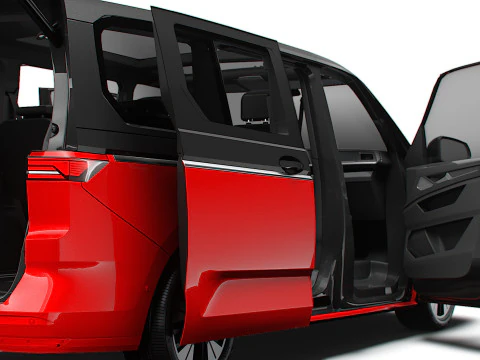 VW T7 Multivan Long HQ Interior 2025 3D Model