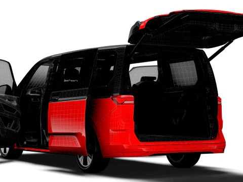 VW T7 Multivan Long HQ Interior 2025 3D Model