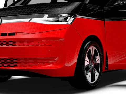 VW T7 Multivan Long HQ Interior 2025 3D Model