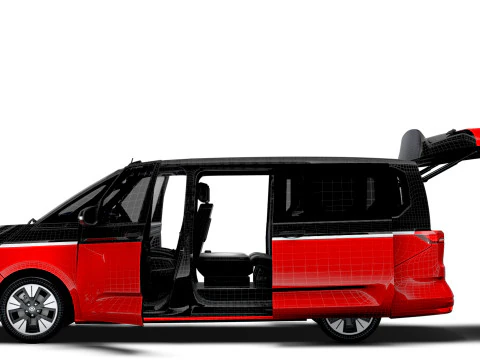 VW T7 Multivan Long HQ Interior 2025 3D Model