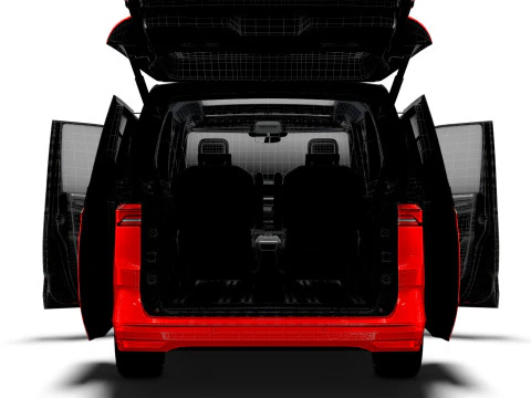 VW T7 Multivan Long HQ Interior 2025 3D Model