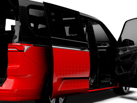 VW T7 Multivan Long HQ Interior 2025 3Dモデル