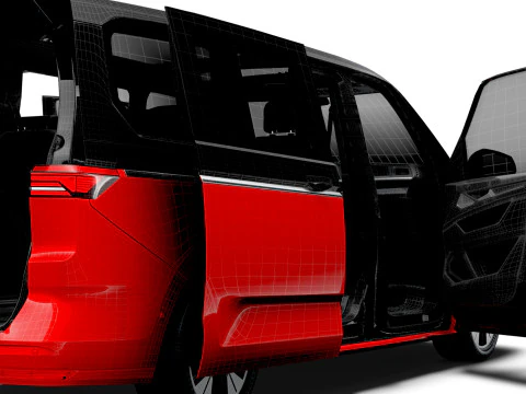 VW T7 Multivan Long HQ Interior 2025 3D Model