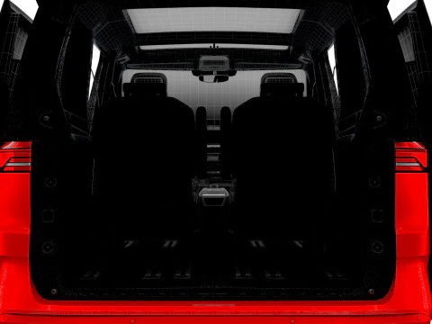 VW T7 Multivan Long HQ Interior 2025 3D Model
