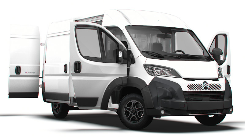 Citroen e Jumper Van L2H2 HQ Interior 2025 Modello 3D .c4d .max .obj .3ds .fbx .stl .blend