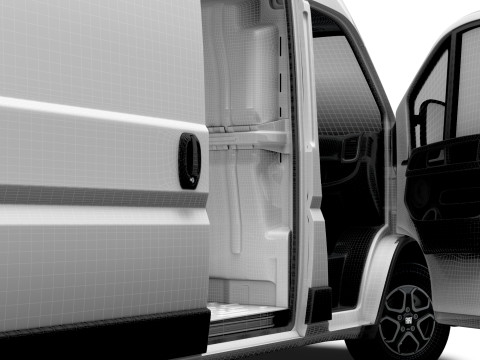 Fiat e Ducato Van L2H2 HQ Interior 2025 3Dモデル