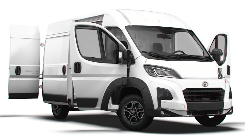 Toyota ProAce E Max Van L2H2 HQ Interior 2025 3D 모델 .c4d .max .obj .3ds .fbx .stl .blend