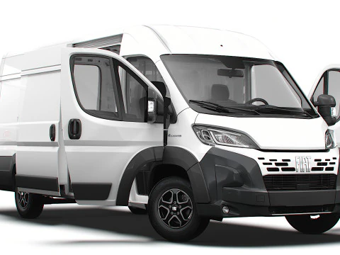 Fiat e Ducato Van L4H2 HQ Interior 2025 Modelo 3D