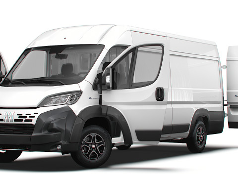Fiat e Ducato Van L4H2 HQ Interior 2025 3Dモデル