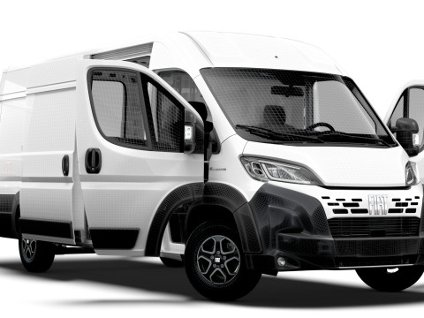 Fiat e Ducato Van L4H2 HQ Interior 2025 3Dモデル