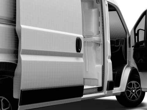 Fiat e Ducato Van L4H2 HQ Interior 2025 3Dモデル