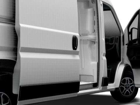 オペル モバーノ e バン L4H2 HQ インテリア 2025 3Dモデル