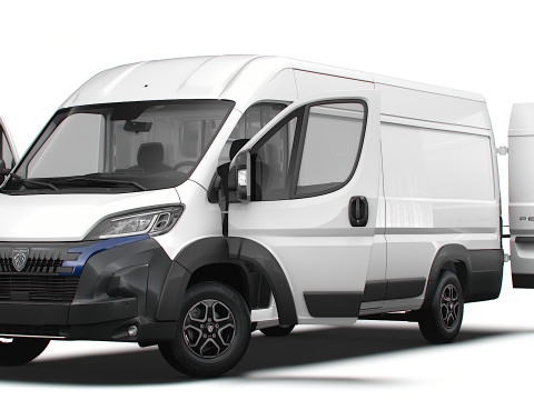 Peugeot e Boxer Van L4H2 HQ Interior 2025 3D Model