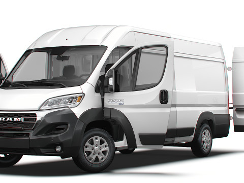 RAM Promaster e Van L4H2 HQ Interior 2025 3D Model
