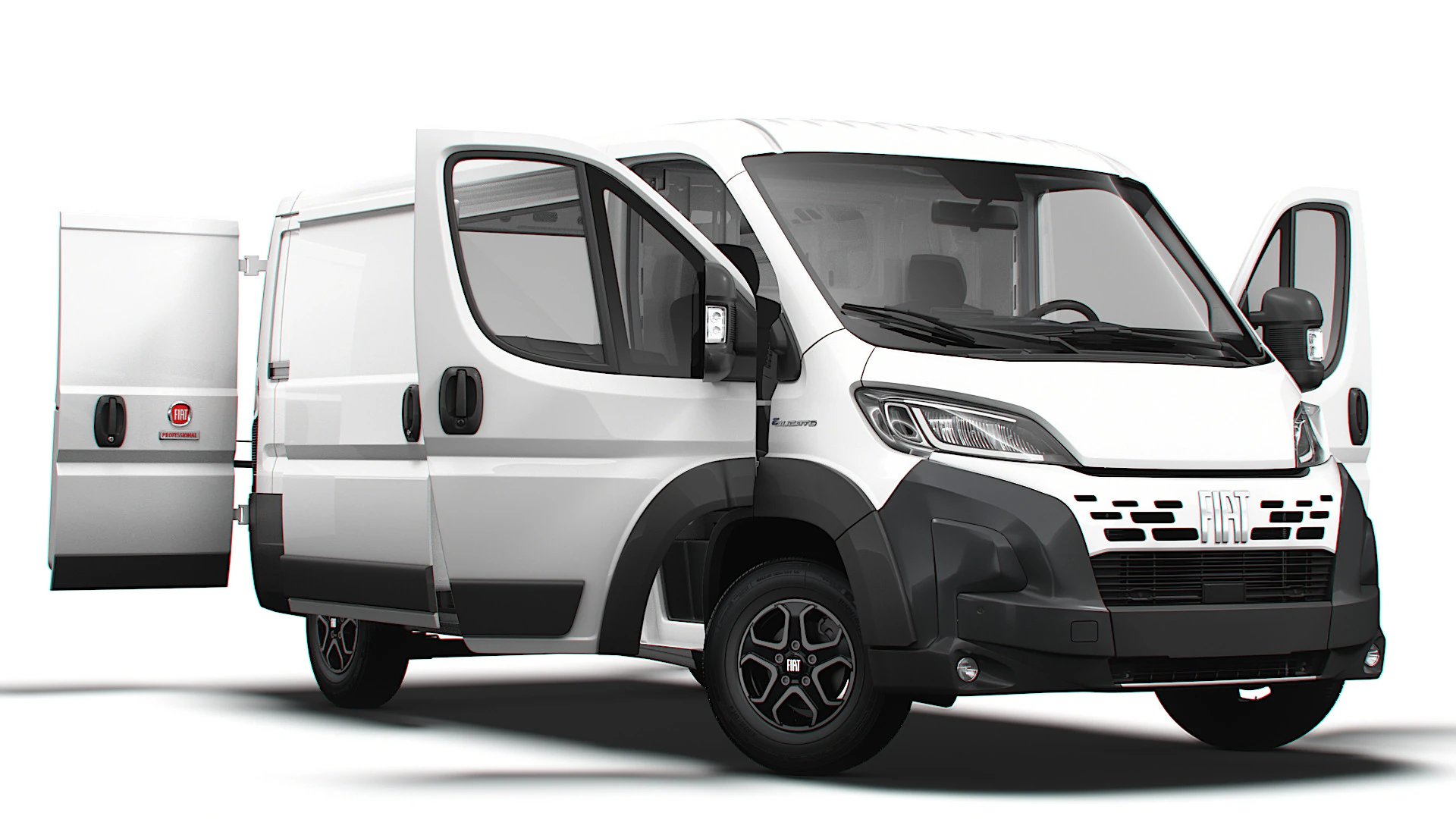 Fiat e Ducato Van L2H1 HQ Interior 2025 3D Model .c4d .max .obj .3ds .fbx .stl .blend 