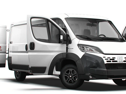 Fiat e Ducato Van L2H1 HQ Interior 2025 Modelo 3D