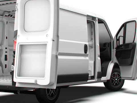 Fiat e Ducato Van L2H1 HQ Interior 2025 Model 3D