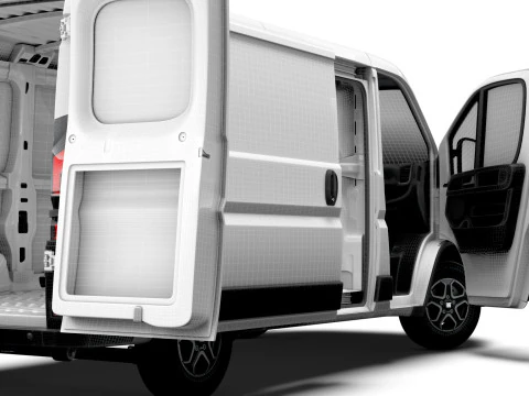Fiat e Ducato Van L2H1 HQ Interior 2025 3D Model