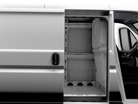 Fiat e Ducato Van L1H1 HQ Interior 2025 3D Model