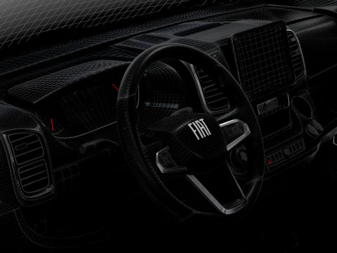 Fiat e Ducato Van L1H1 HQ Interior 2025 3D Модель