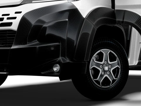 Fiat e Ducato Van L1H1 HQ Interior 2025 3D Модель