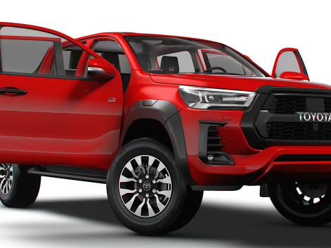 Toyota HiluxGR SPORT HQ Interior 2024 3D मॉडल