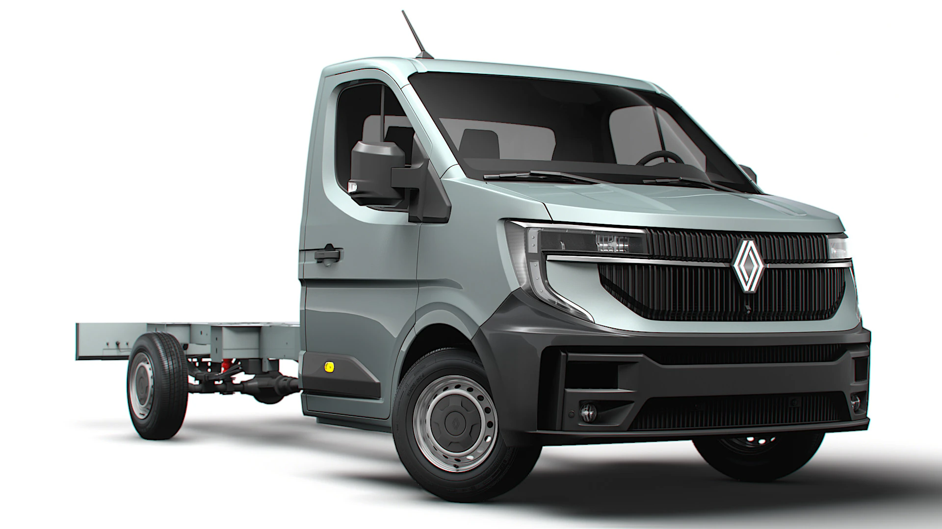 Renault Master SingleCab L3 Chassis 2024 3D Model .c4d .max .obj .3ds .fbx .stl .blend