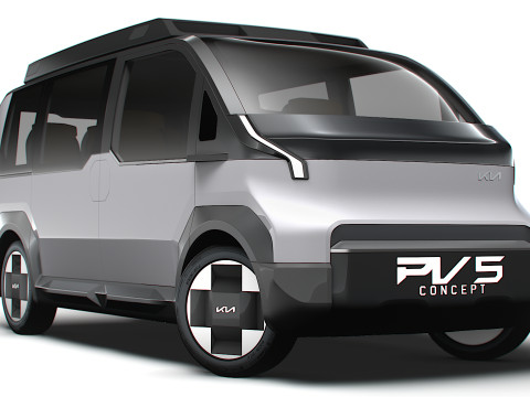 Kia PV5 RoboTaxi 2025 3D मॉडल