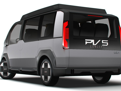 Kia PV5 RoboTaxi 2025 Modèle 3D