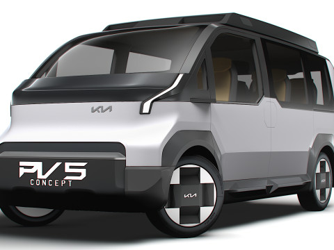Kia PV5 RoboTaxi 2025 Modèle 3D