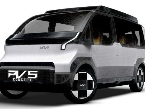 Kia PV5 RoboTaxi 2025 Modèle 3D