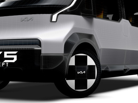 Kia PV5 RoboTaxi 2025 Modèle 3D