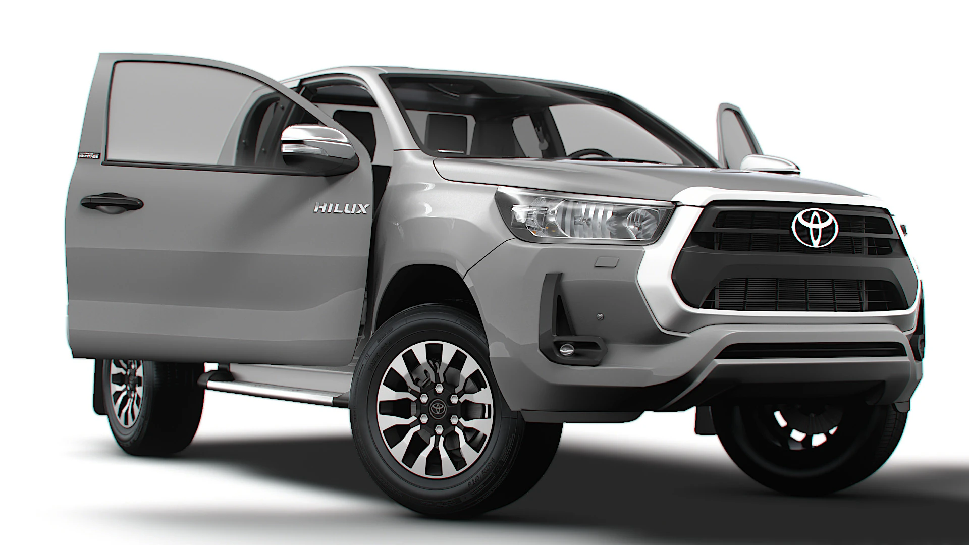 Toyota Hilux Xtra Cab HQ Interior 2024 3D Model .c4d .max .obj .3ds .fbx .stl .blend