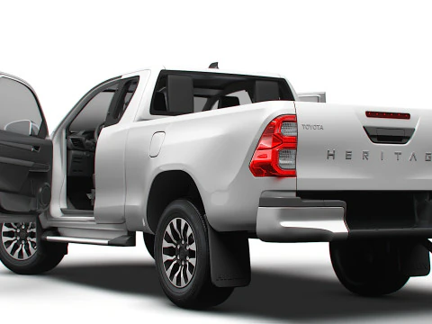 Toyota Hilux Xtra Cab HQ Interior 2024 3D Model