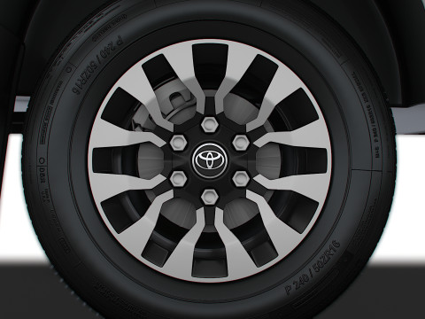 Toyota Hilux Xtra Cab HQ Interior 2024 3D Model