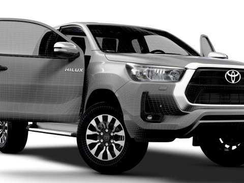 Toyota Hilux Xtra Cab HQ Interior 2024 3D Model