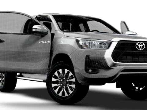 Toyota Hilux Xtra Cab HQ Interior 2024 3D Model