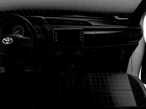 Toyota Hilux Xtra Cab HQ Interior 2024 3D Model
