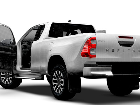 Toyota Hilux Xtra Cab HQ Interior 2024 3D Model