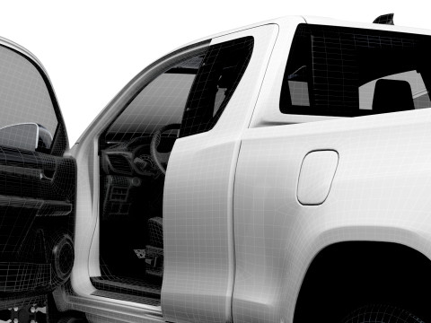 Toyota Hilux Xtra Cab HQ Interior 2024 3D Model