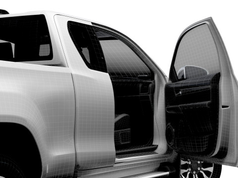 Toyota Hilux Xtra Cab HQ Interior 2024 3D Model