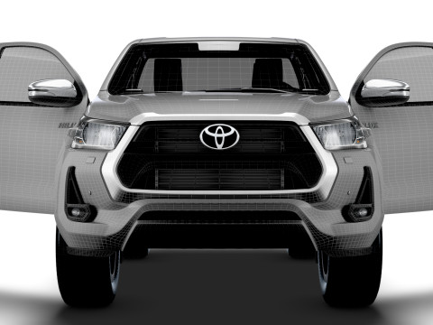 Toyota Hilux Xtra Cab HQ Interior 2024 3D Model