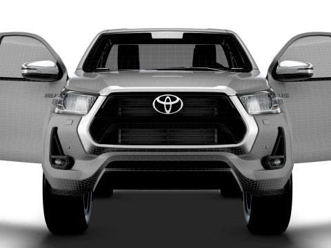 Toyota Hilux Xtra Cab HQ Interior 2024 3D Model