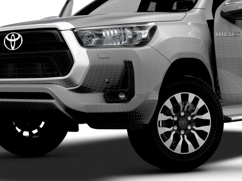 Toyota Hilux Xtra Cab HQ Interior 2024 3D Model