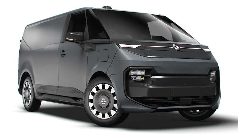Renault Trafic e Tech Panel Van 2025 Modello 3D .c4d .max .obj .3ds .fbx .stl .blend 