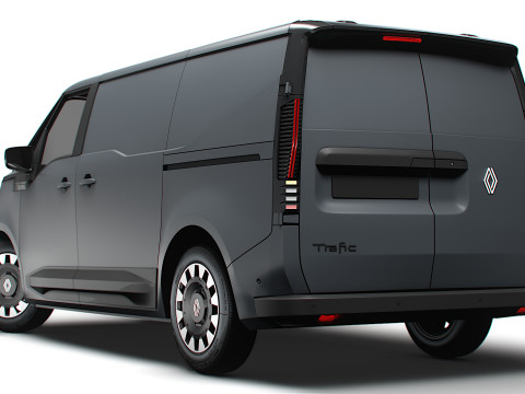 Renault Trafic e Tech Panel Van 2025 Modello 3D