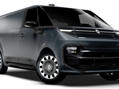 Renault Trafic e Tech Panel Van 2025 Modello 3D